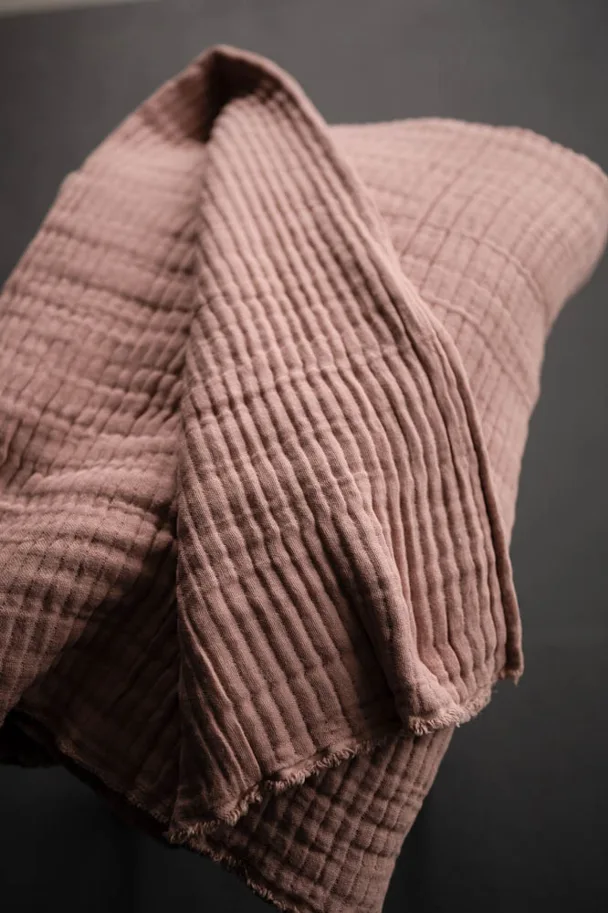 Quilted Wobble Gauze - Edie Pink