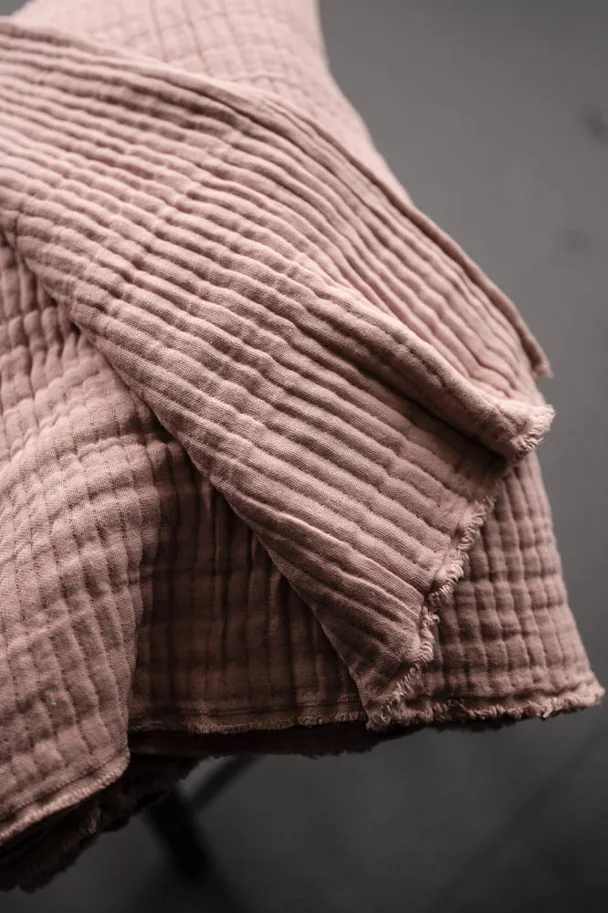 Quilted Wobble Gauze - Edie Pink