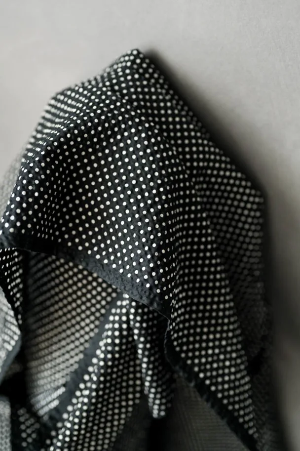 Cotton Seersucker - Moyo Black