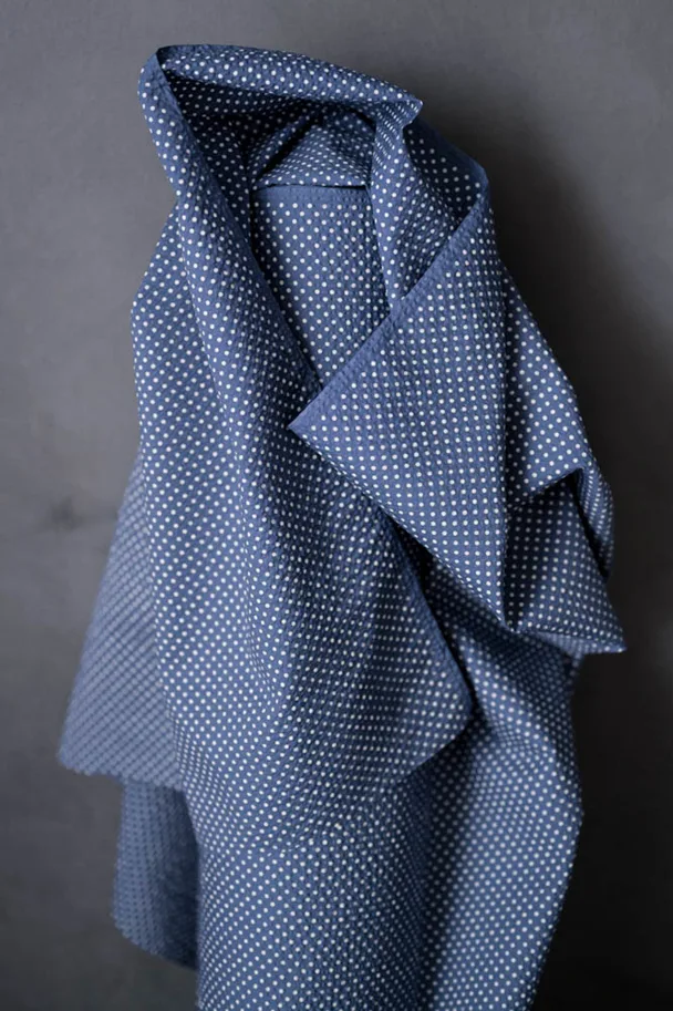 Cotton Seersucker - Moyo Blue