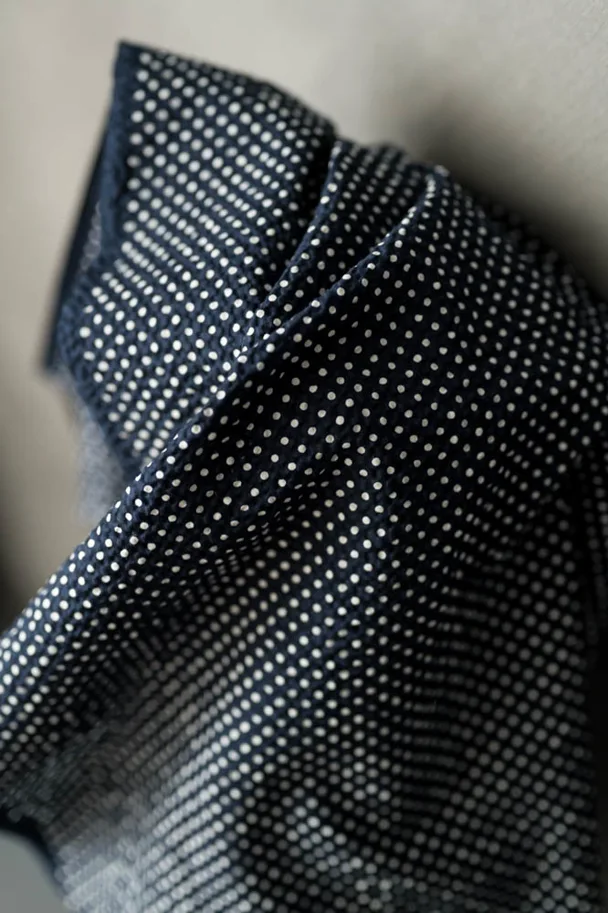 Cotton Seersucker - Moyo Navy