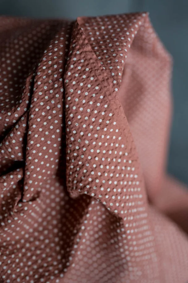 Cotton Seersucker - Moyo Pink