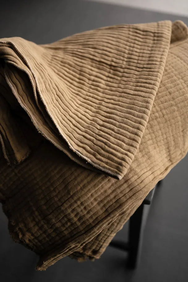 Quilted Wobble Gauze - Sienna