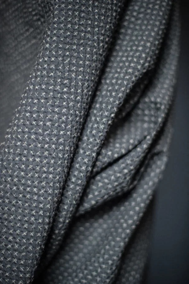 Cotton Seersucker - Tottorri Cross Black