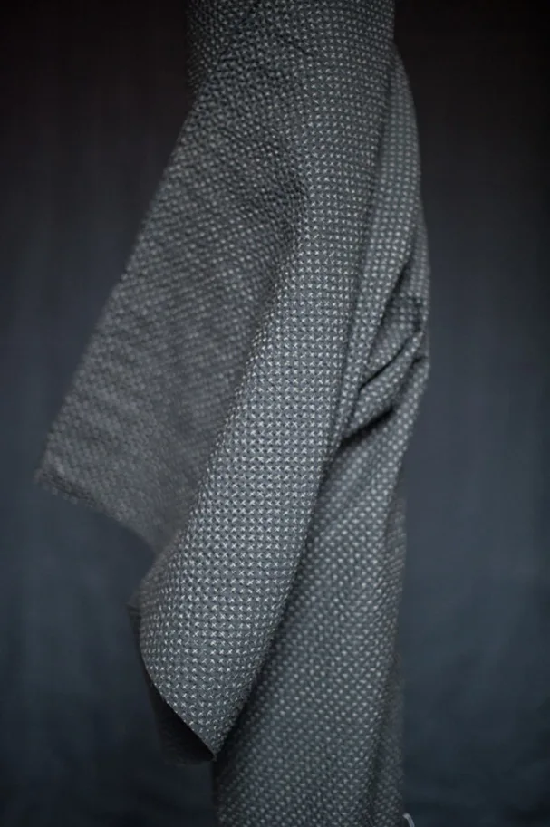 Cotton Seersucker - Tottorri Cross Black