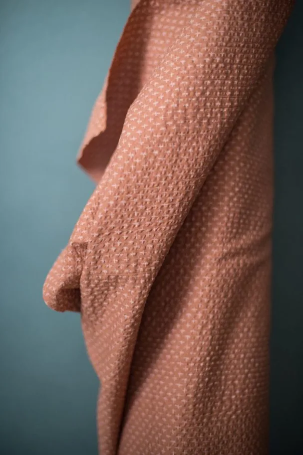 Cotton Seersucker - Tottorri Cross Pink