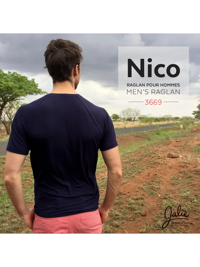 Nico Men's Raglan Tees - Jalie Sewing Pattern (English/French)