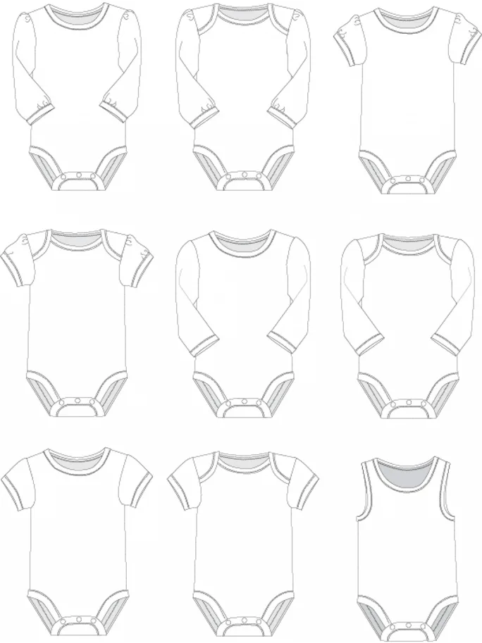 Bodysuits for Babies - Jalie Schnittmuster (Englisch/Französisch)