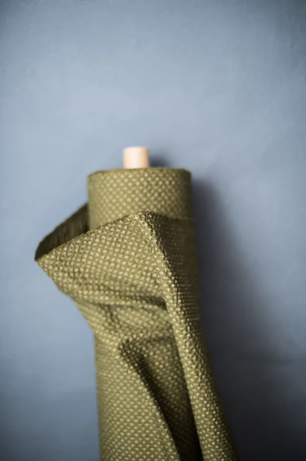 Cotton Seersucker - Tottorri Cross Green