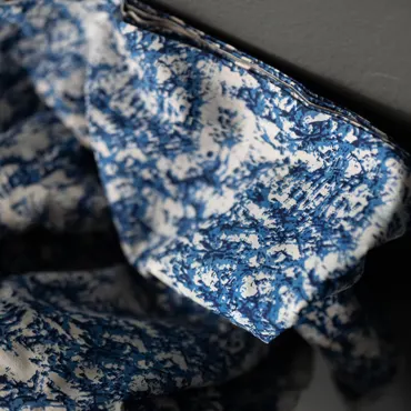 Indian Cotton - Marbled Web Indigo