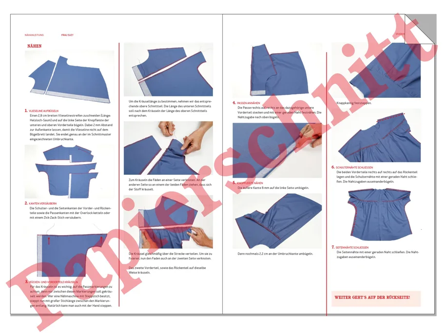 Frau Suzy Bluse - Studio Schnittreif Sewing Pattern (German)