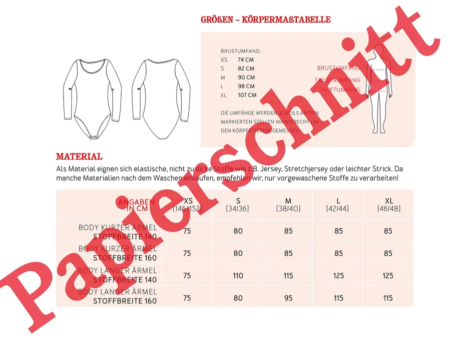 Frau Becky Body - Studio Schnittreif Sewing Pattern (German)