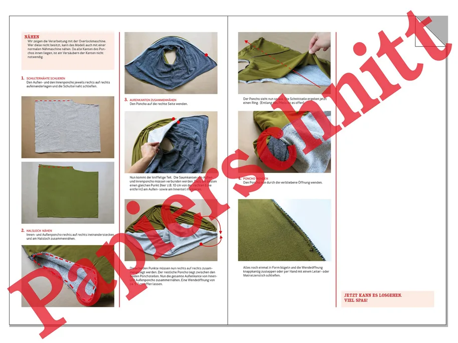 Frau Penny Poncho - Studio Schnittreif Schnittmuster