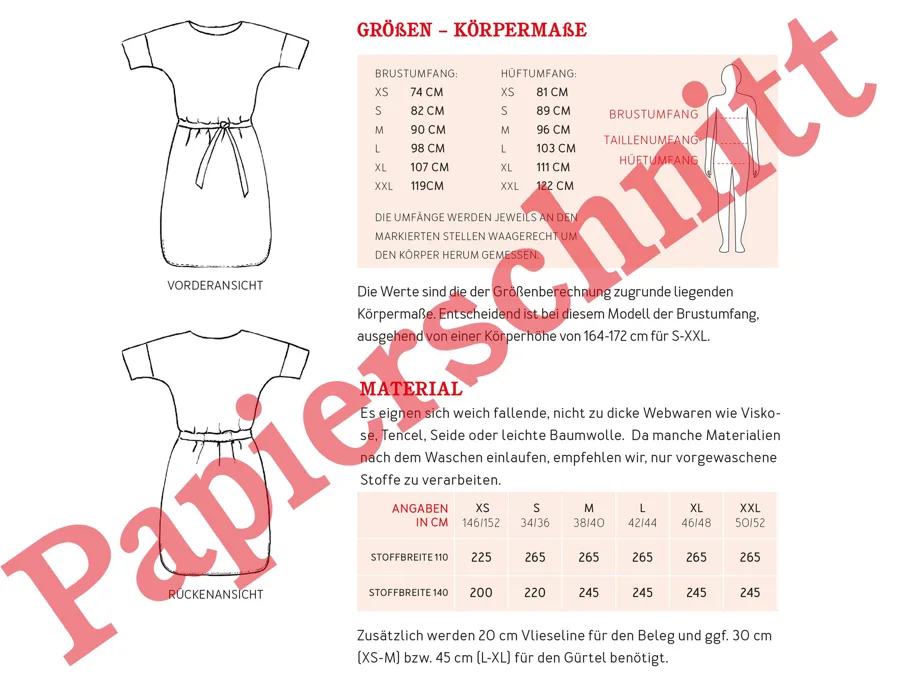 Frau Meta Kleid - Studio Schnittreif Sewing Pattern (German)