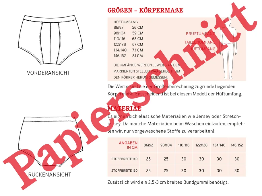 John Boxershorts - Studio Schnittreif Sewing Pattern (German)