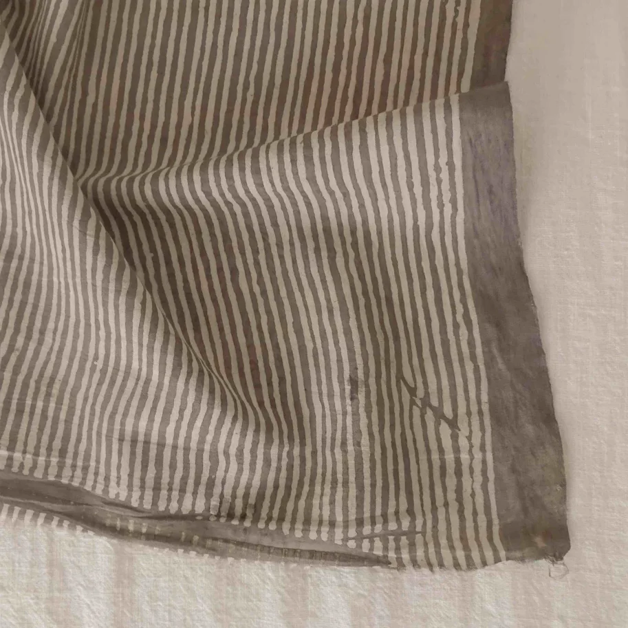 Indian Blockprint - Stripe Mud