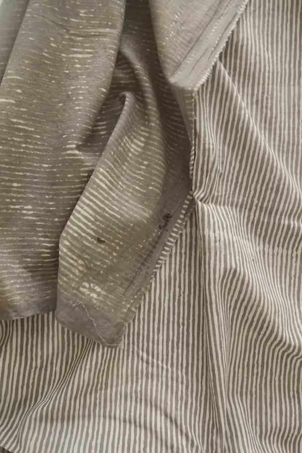 Indian Blockprint - Stripe Mud