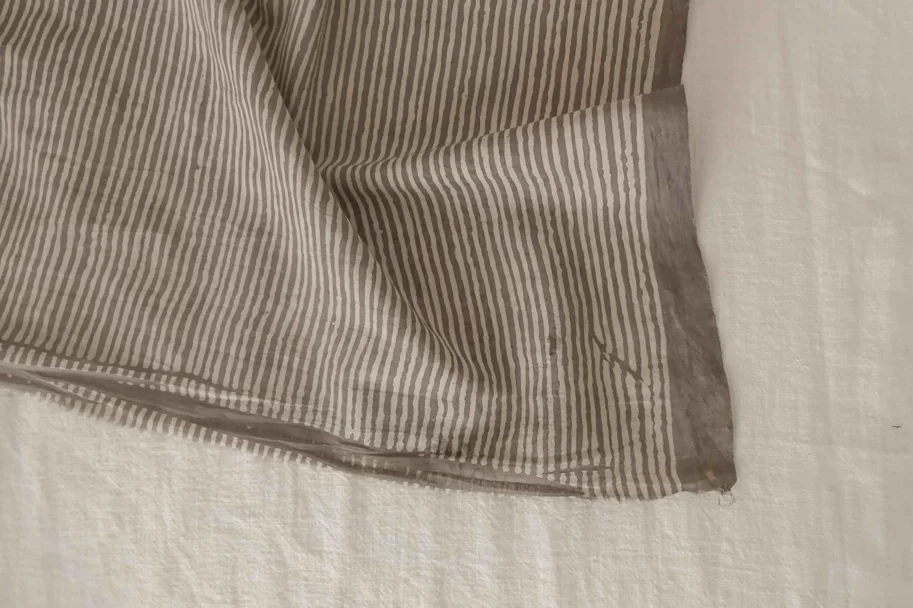 Indian Blockprint - Stripe Mud
