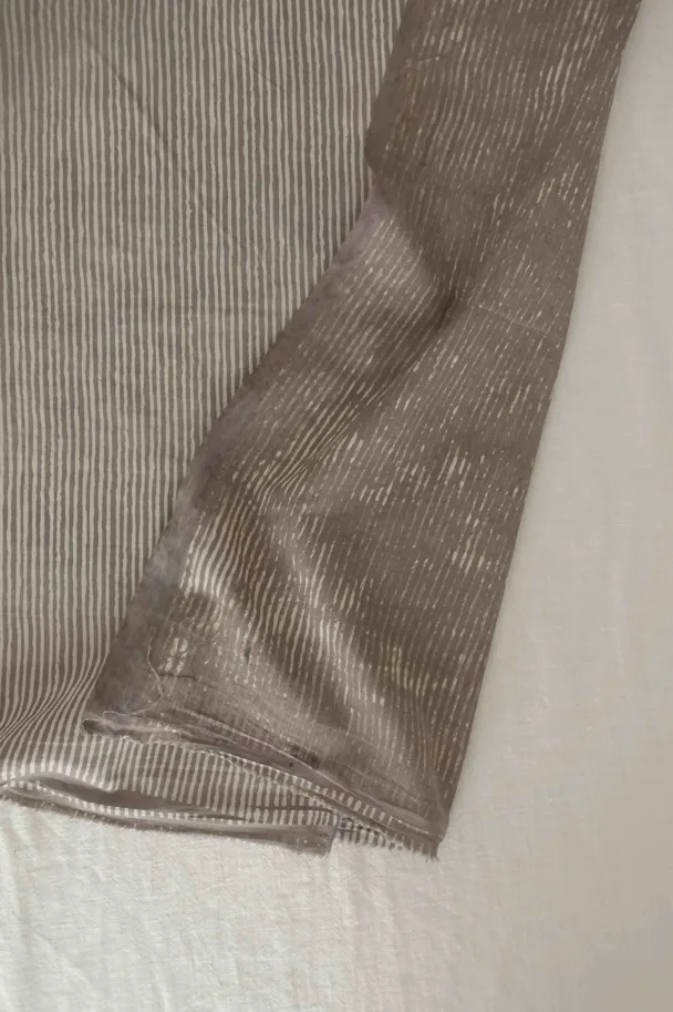 Indian Blockprint - Stripe Mud