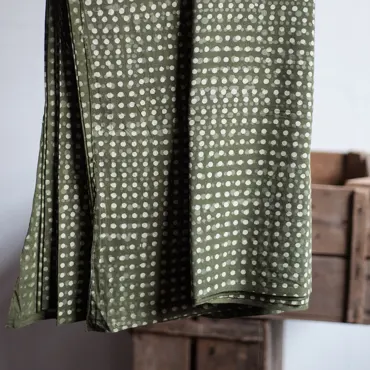 Indian Blockprint - Spot Olive