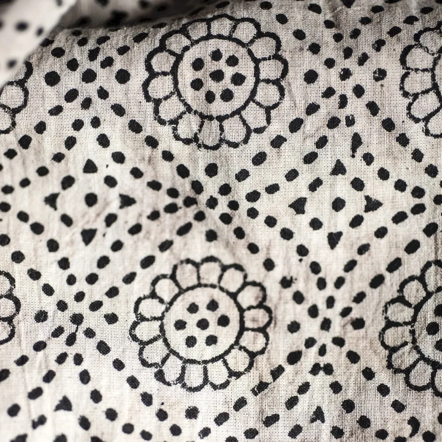 Indian Blockprint - Daisy Grey