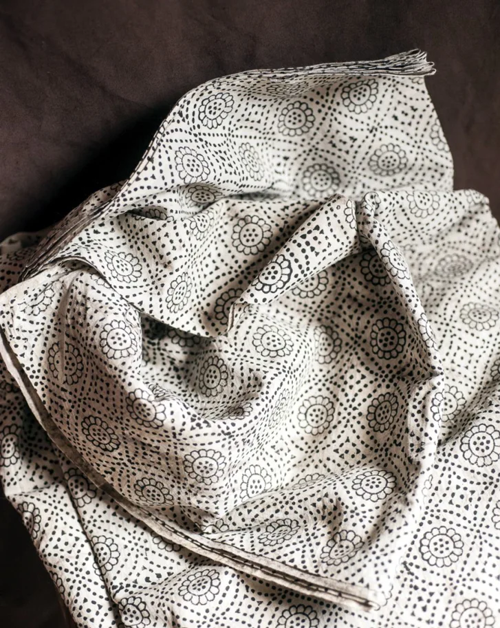 Indian Blockprint - Daisy Grey