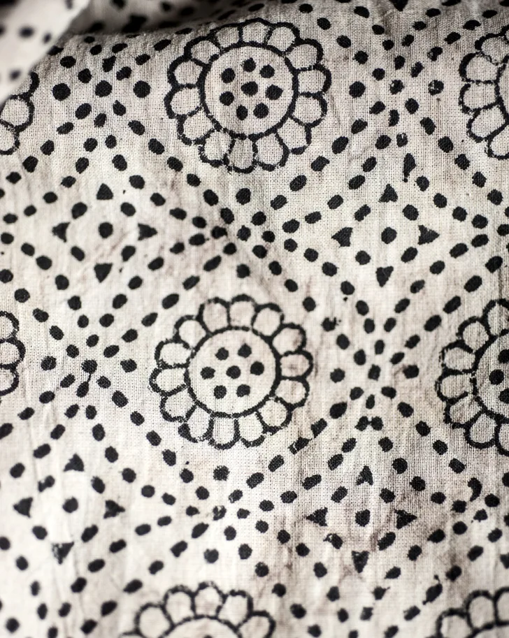 Indian Blockprint - Daisy Grey