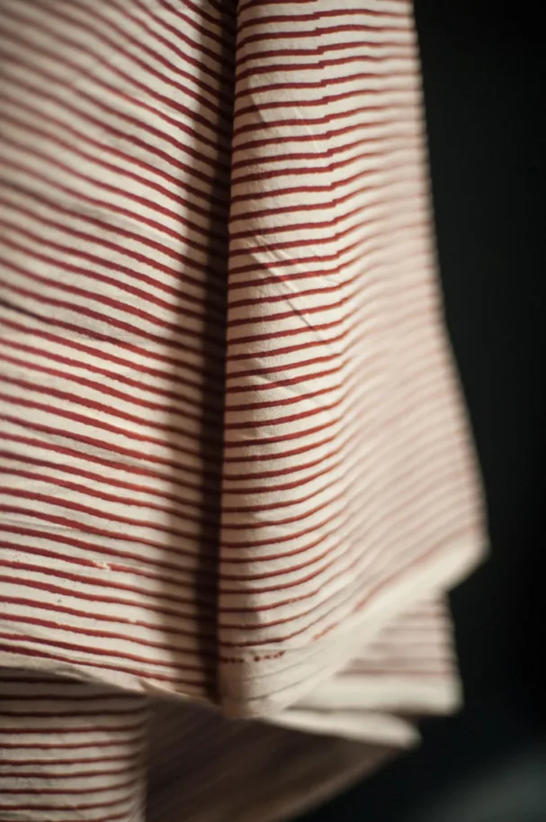 Indian Blockprint - Lean Stripe Tomato