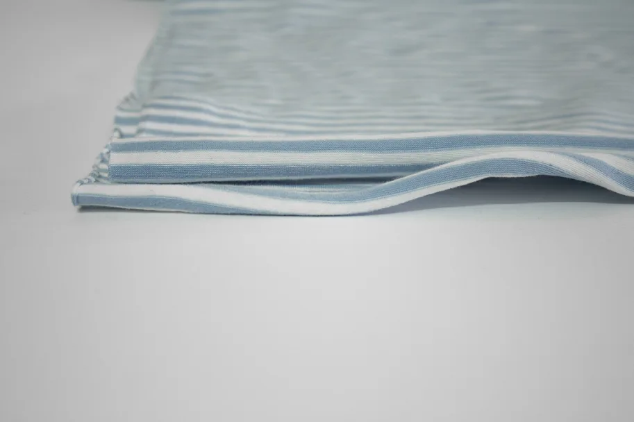 Organic Jersey - Stripes Sky Blue