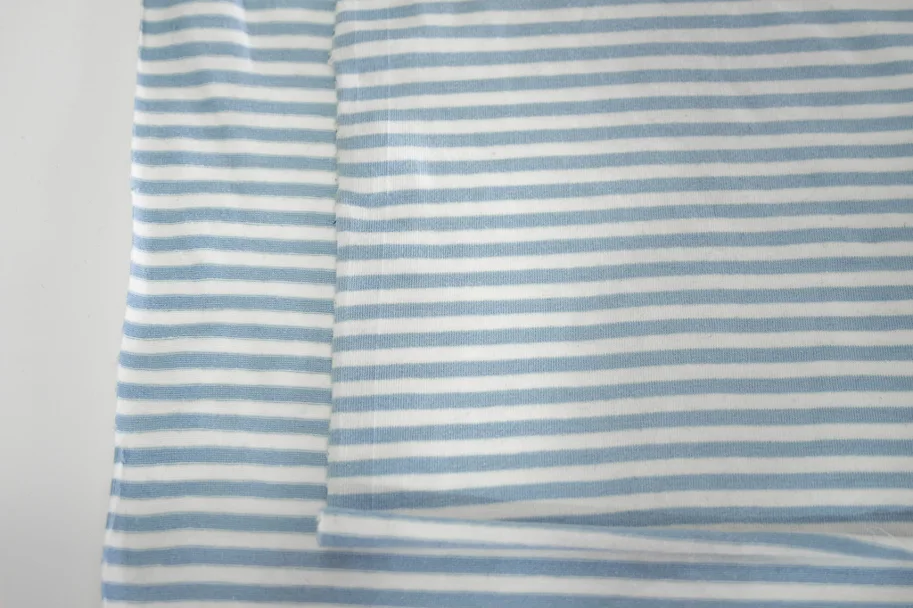 Organic Jersey - Stripes Sky Blue