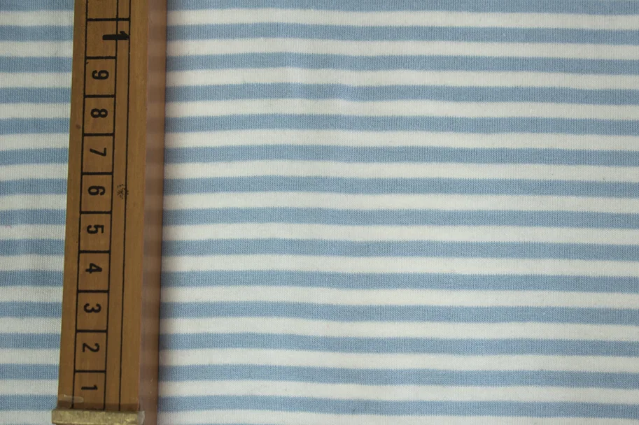 Organic Jersey - Stripes Sky Blue