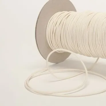 Organic Elastic Rubber Cord 2mm Ecru