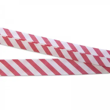 Organic Bias Binding - Stripes Bittersweet White