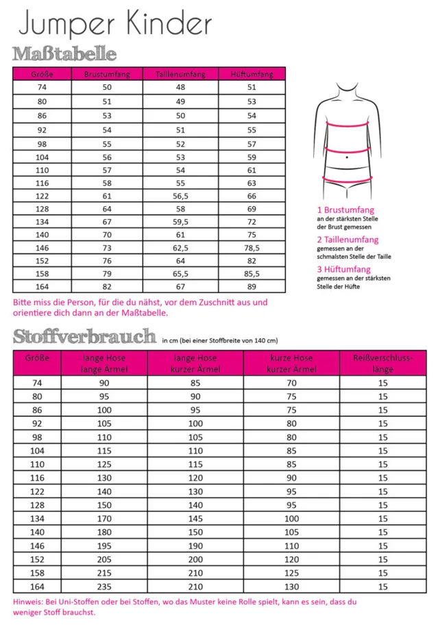 Jumper Kinder - Fadenkäfer Sewing Pattern (German)