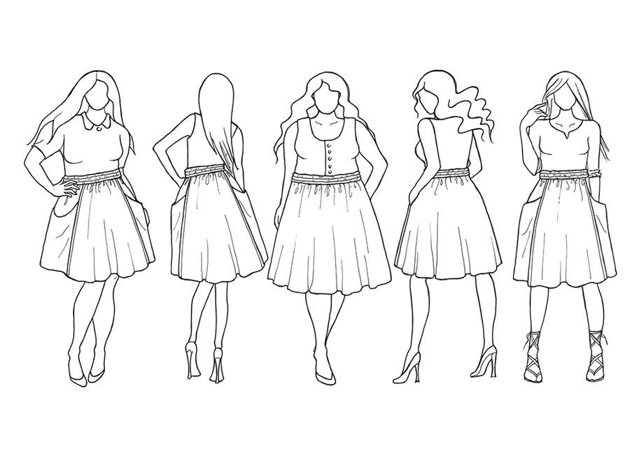 Gypsum Skirt - Sew Liberated Sewing Pattern (English)