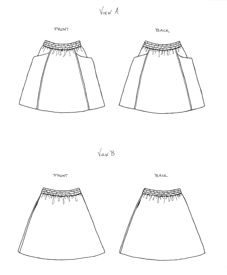 Gypsum Skirt - Sew Liberated Sewing Pattern (English)