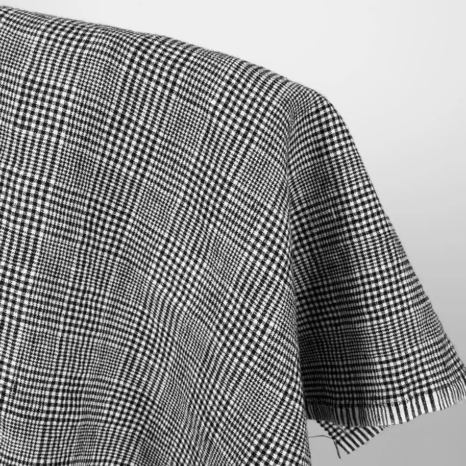 Linen-Wool - Glencheck Black