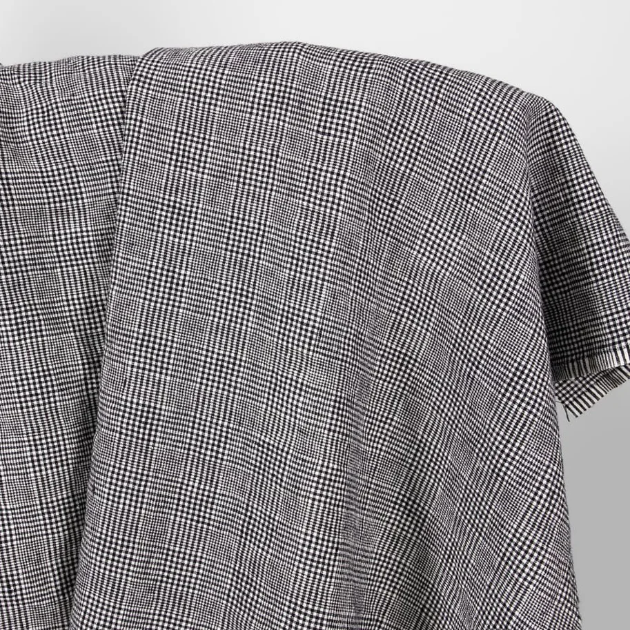 Linen-Wool - Glencheck Black