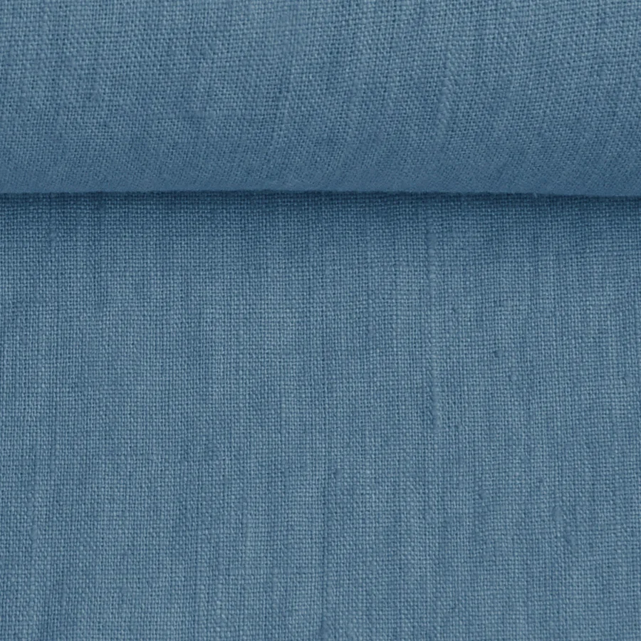 Leinen Washed - Uni Mountain Blue