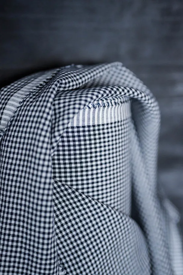 Lyocell - Gingham Navy