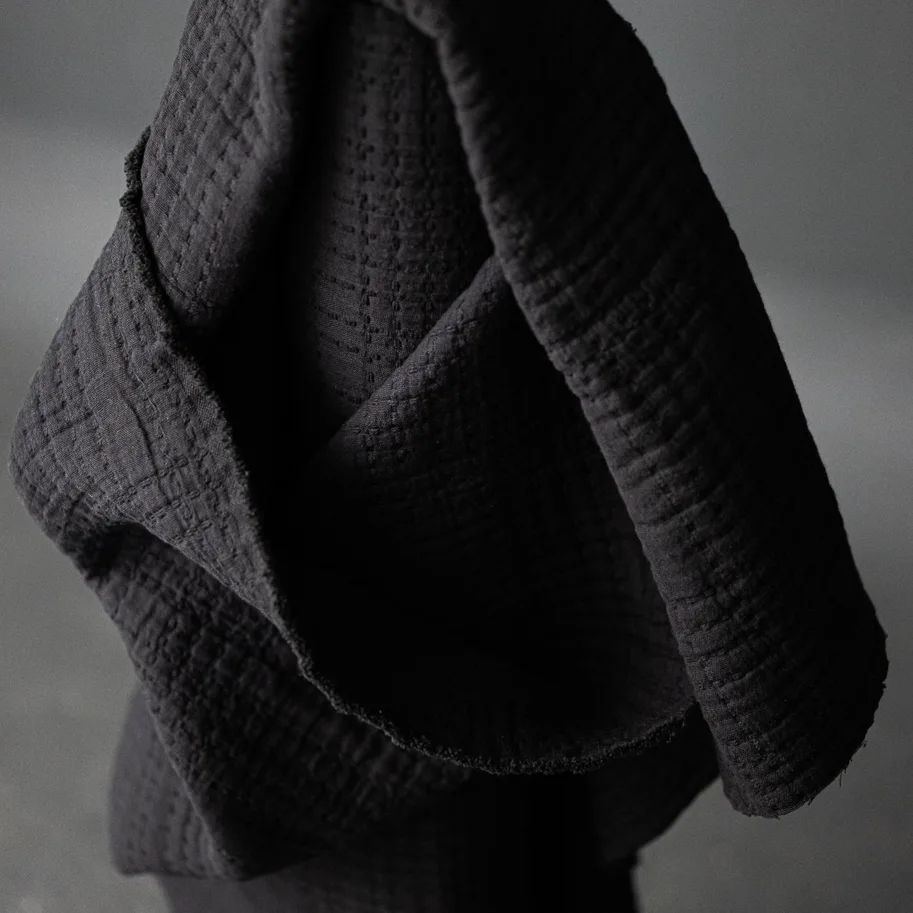 Quilted Soft Stitch Jacquard - Black