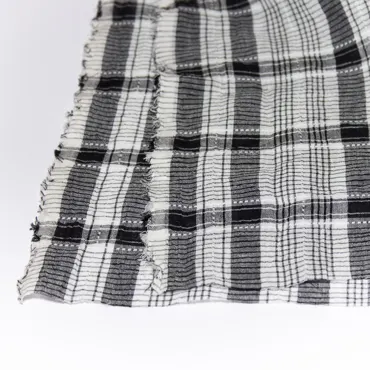 Crinkle Checks - Black and White Small