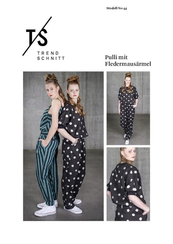 No44 Pulli mit Fledermausärmel - Trendschnitt Schnittmuster