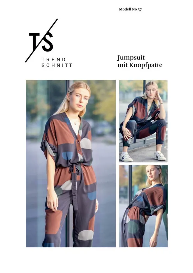 No57 Jumpsuit mit Knopfpatte - Trendschnitt Schnittmuster