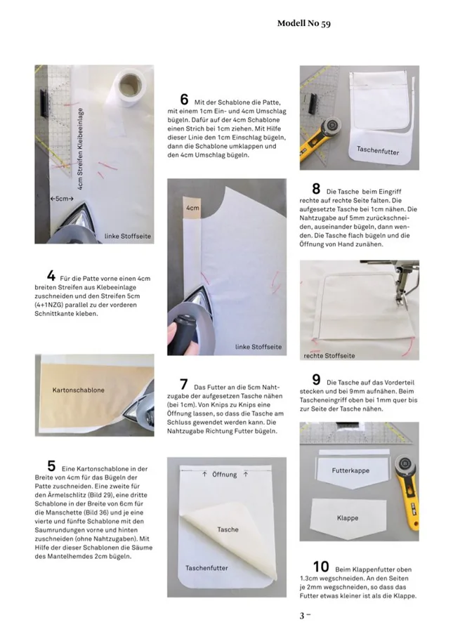 No59 Mantelhemd mit Kapuze - Trendschnitt Sewing Pattern (German)