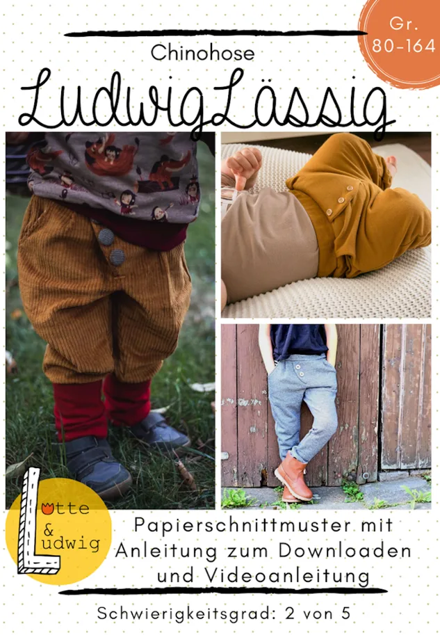 Ludwig Lässig Chinohose Kinder - Lotte & Ludwig Sewing Pattern (German)