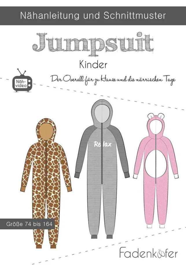 Jumpsuit Overall Kinder - Fadenkäfer Schnittmuster