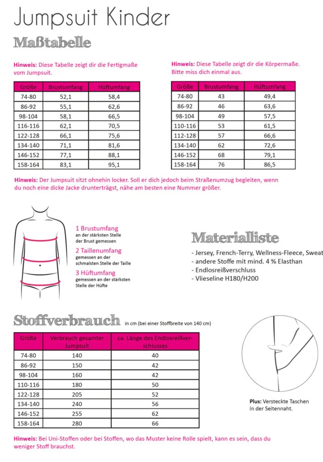 Jumpsuit Overall Kinder - Fadenkäfer Schnittmuster