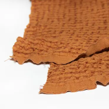 Linen Bubble Waffle - Whiskey