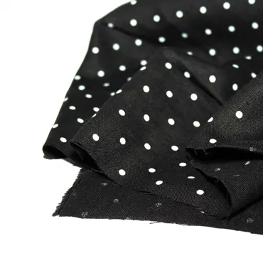 Leinen Washed - Dotty Black